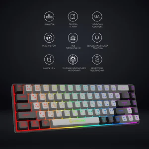 Клавіатура бездротова GamePro GK935 Black UA