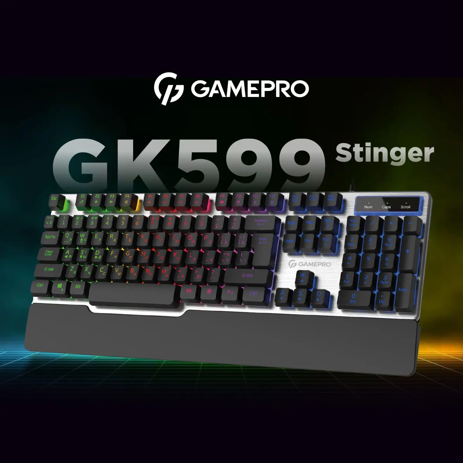 Клавиатура GamePro Stinger GK599 Grey UA