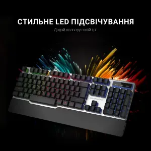 Клавиатура GamePro Stinger GK599 Grey UA