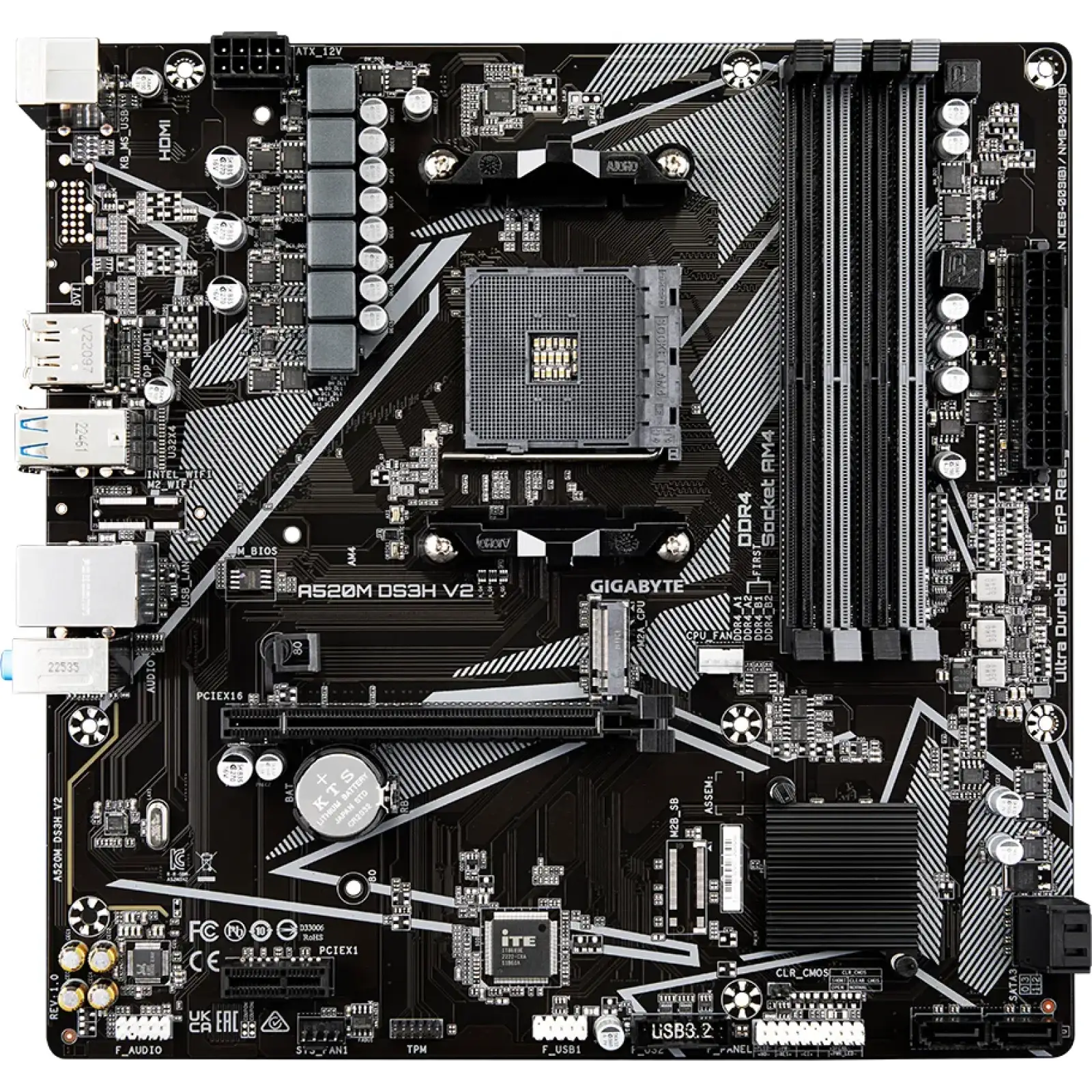 Материнская плата Gigabyte A520M DS3H V2 s-AM4 UA