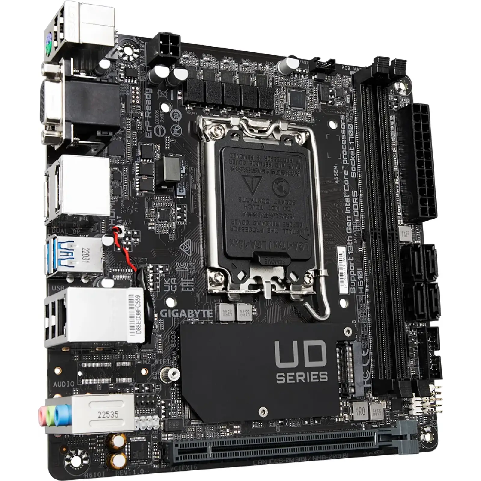 Материнська плата Gigabyte H610I s-1700 UA