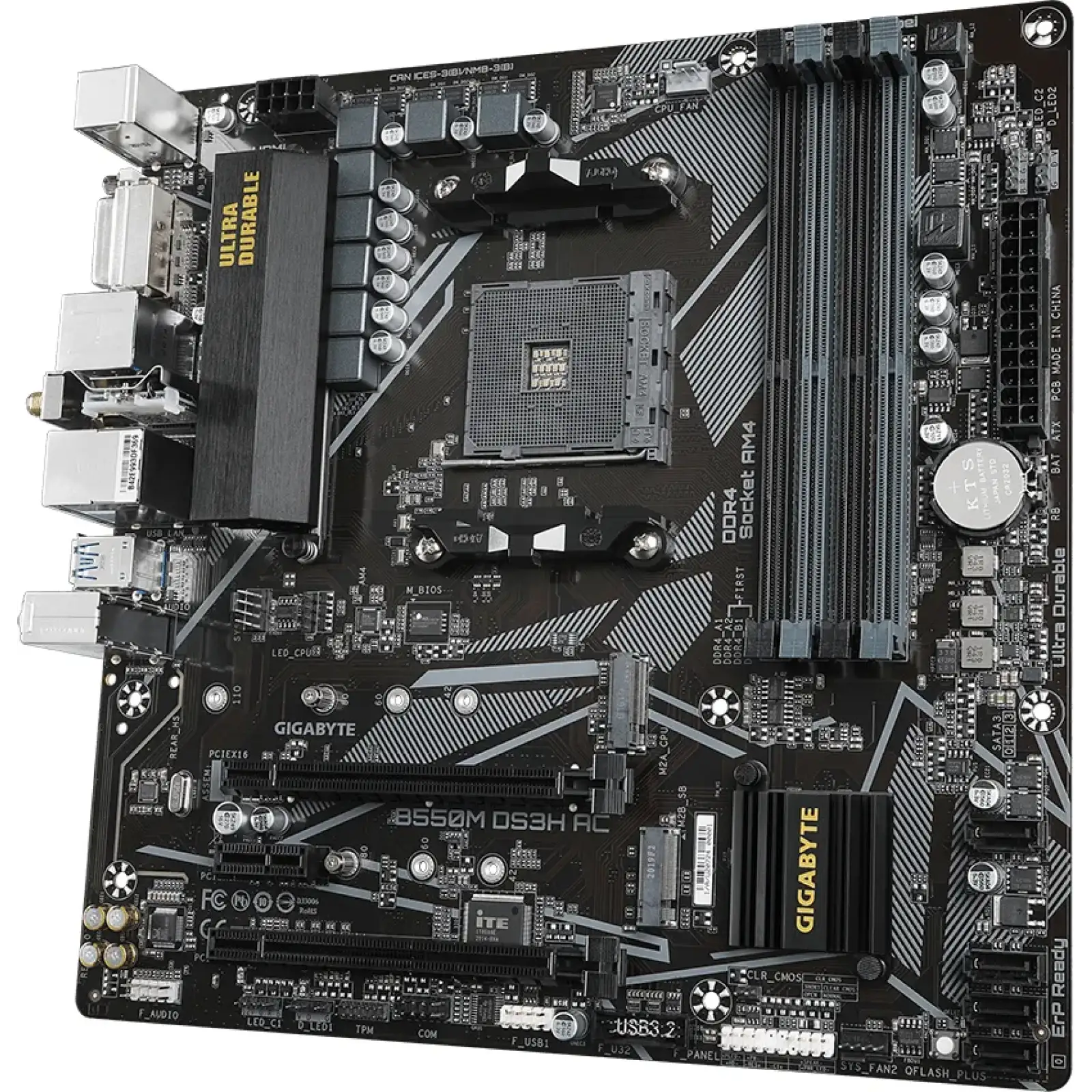Материнская плата GigaByte B550M DS3H AC 1.7 s-AM4 UA