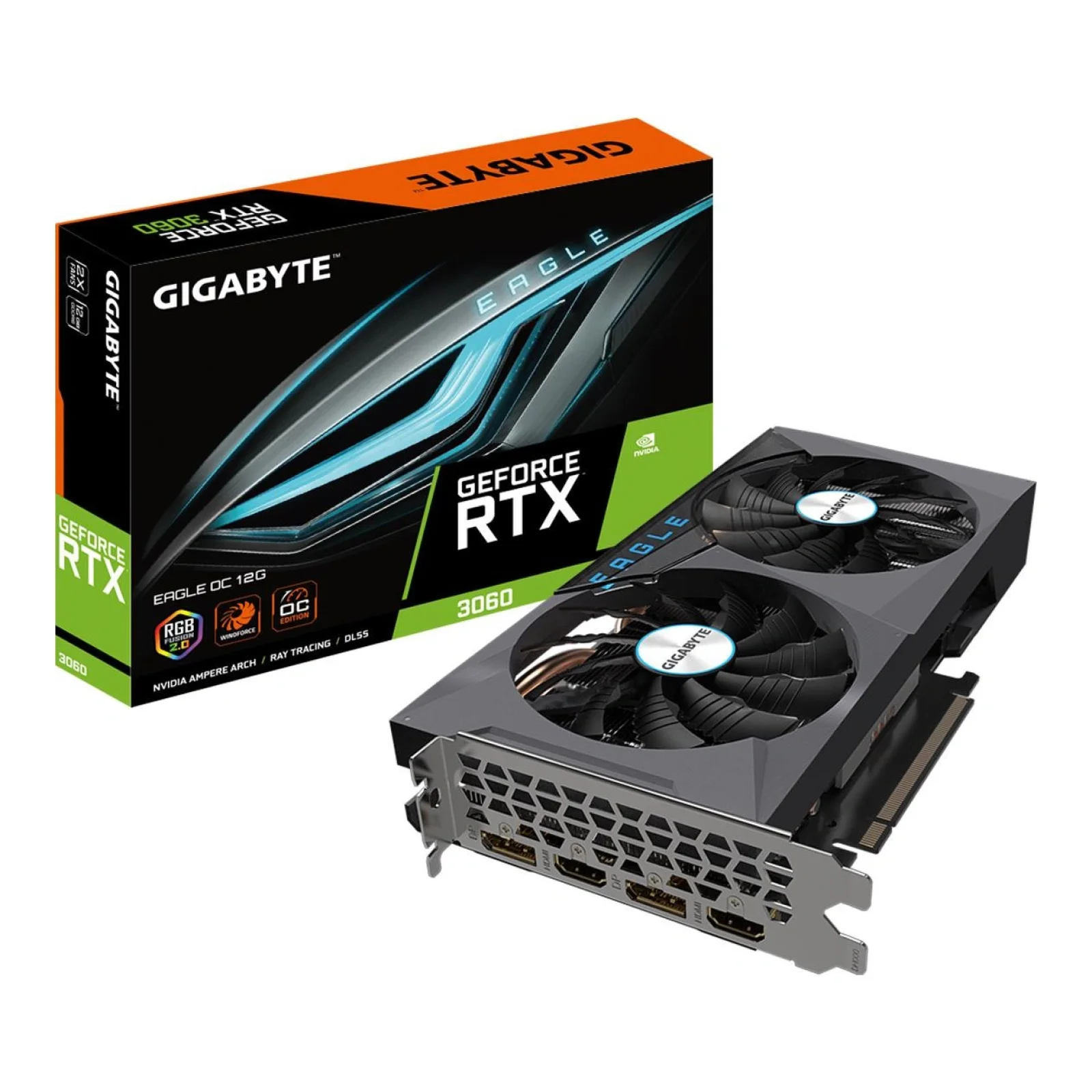 Відеокарта Gigabyte GeForce RTX 3060 EAGLE OC 12G rev. 2.0 (GV-N3060EAGLE OC-12GD rev.2.0)