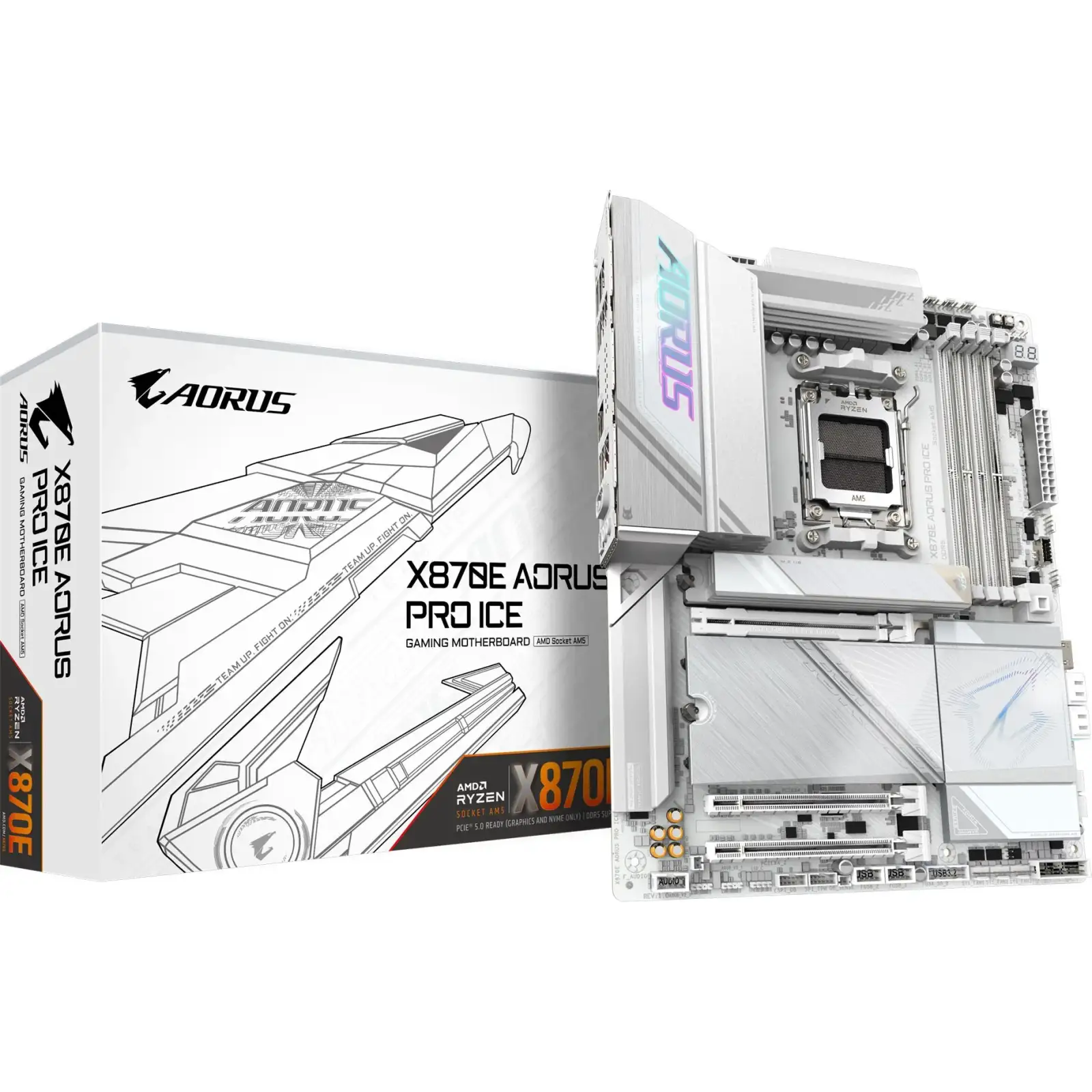 Материнская плата GigaByte X870E AORUS Pro Ice s-AM5 UA