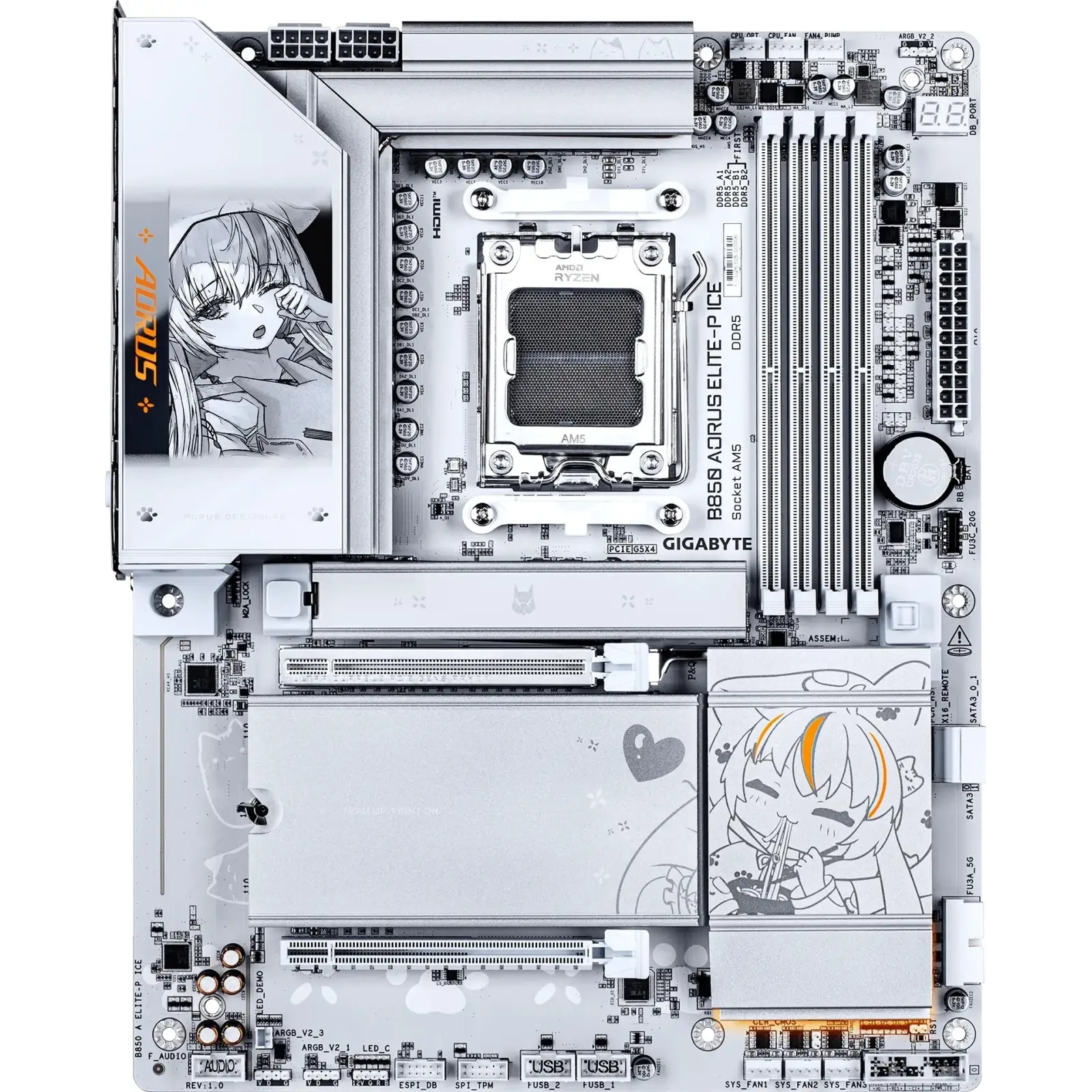 Материнская плата Gigabyte B850 AORUS ELITE-P ICE UA