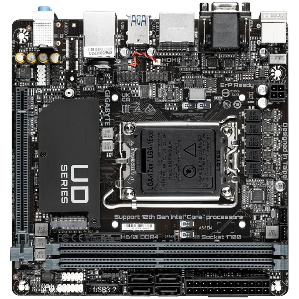 Материнская плата Gigabyte H610I DDR4 UA