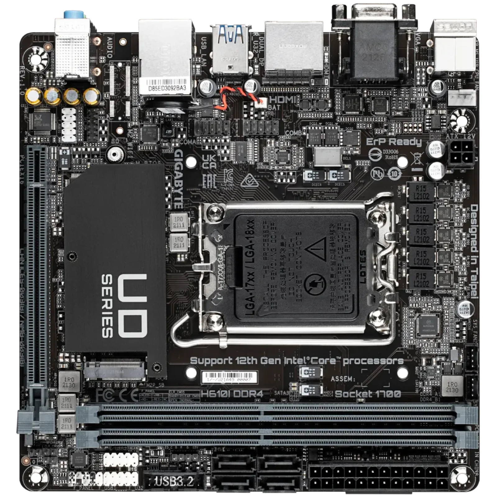 Материнська плата Gigabyte H610I DDR4 UA