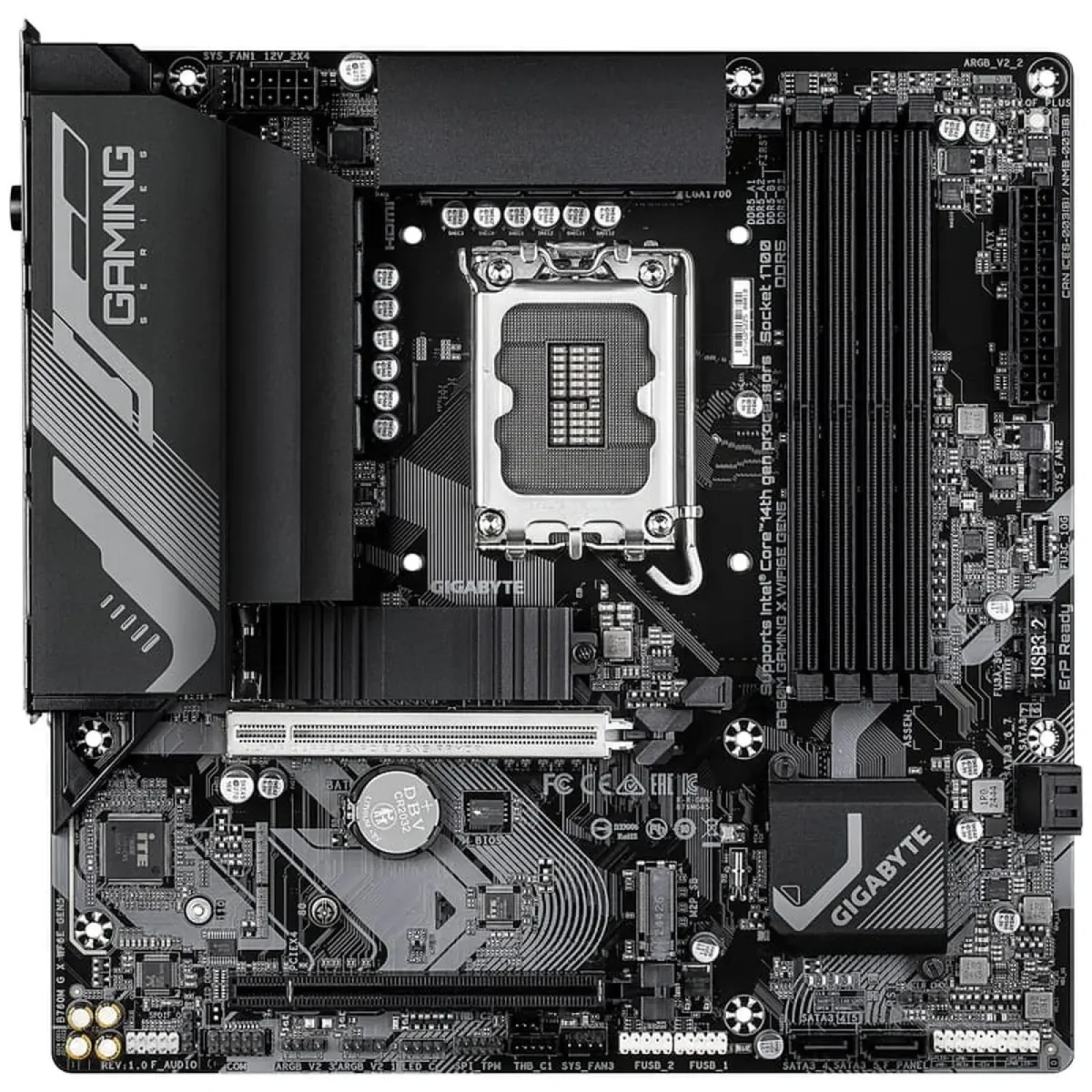 Материнская плата GIGABYTE B760M GAMING X WIFI6E GEN5 UA