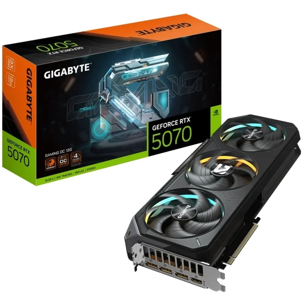 Відеокарта GIGABYTE GeForce RTX 5070 GAMING OC 12G (GV-N5070GAMING OC-12GD)