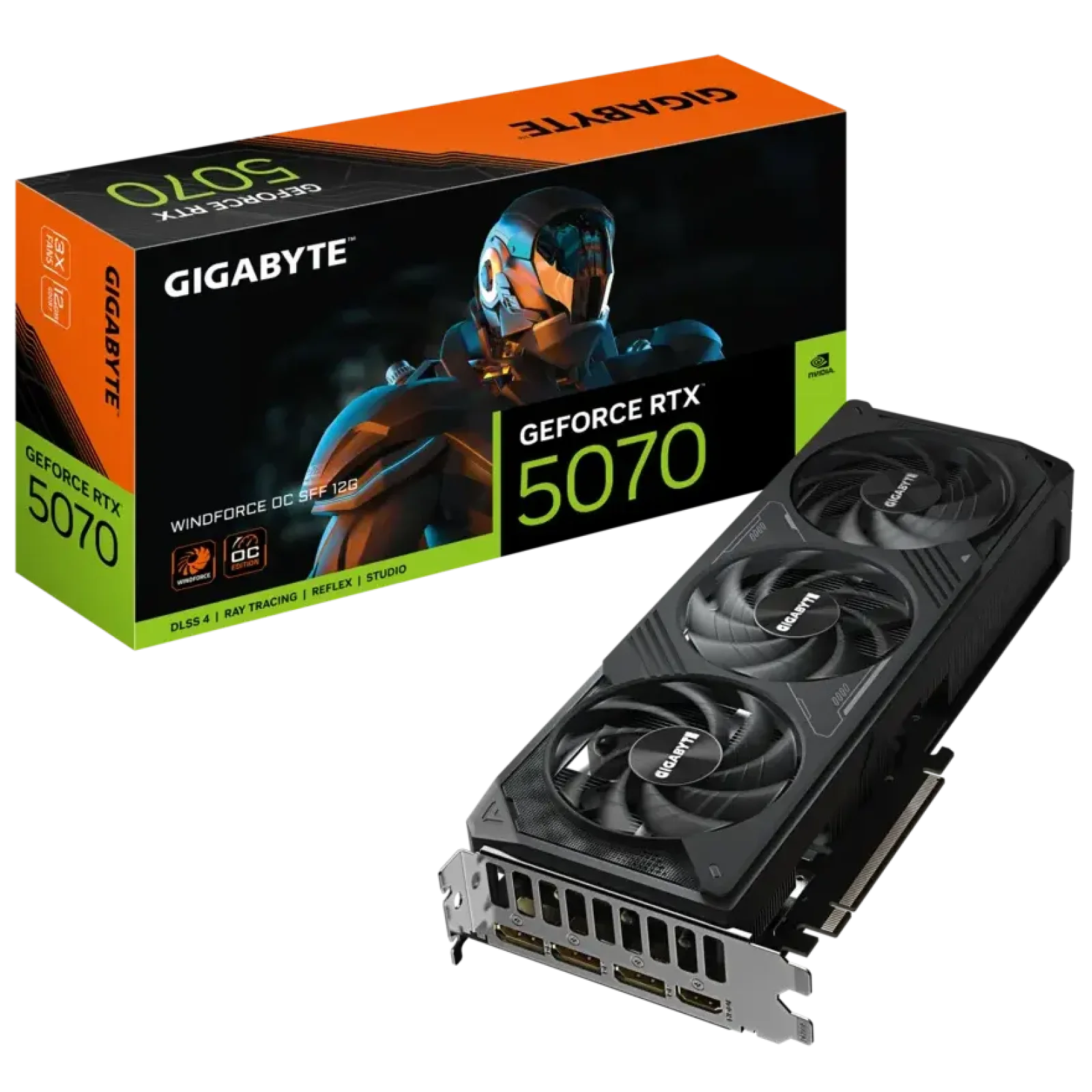 Видеокарта GIGABYTE GeForce RTX 5070 WINDFORCE OC SFF 12G (GV-N5070WF3OC-12GD)