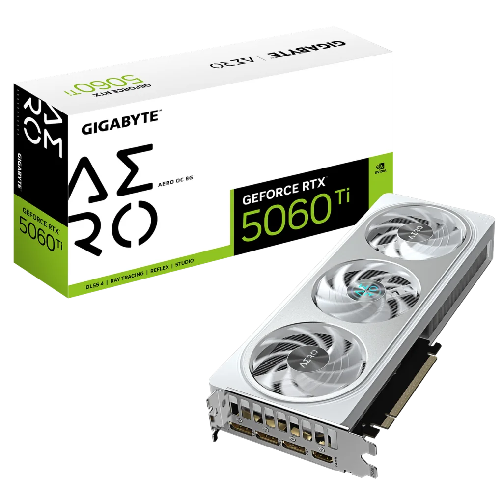 Відеокарта GIGABYTE GeForce RTX 5060 Ti AERO OC 8G (GV-N506TAERO OC-8GD) UA