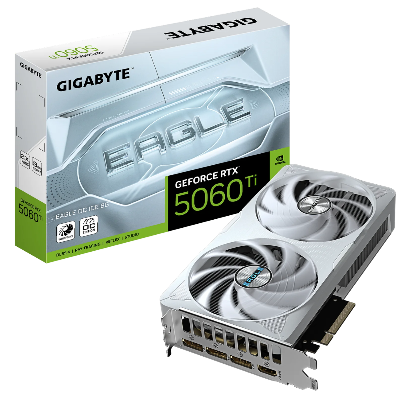 Відеокарта GIGABYTE GeForce RTX 5060 Ti EAGLE OC ICE 8G (GV-N506TEAGLEOC ICE-8GD) UA