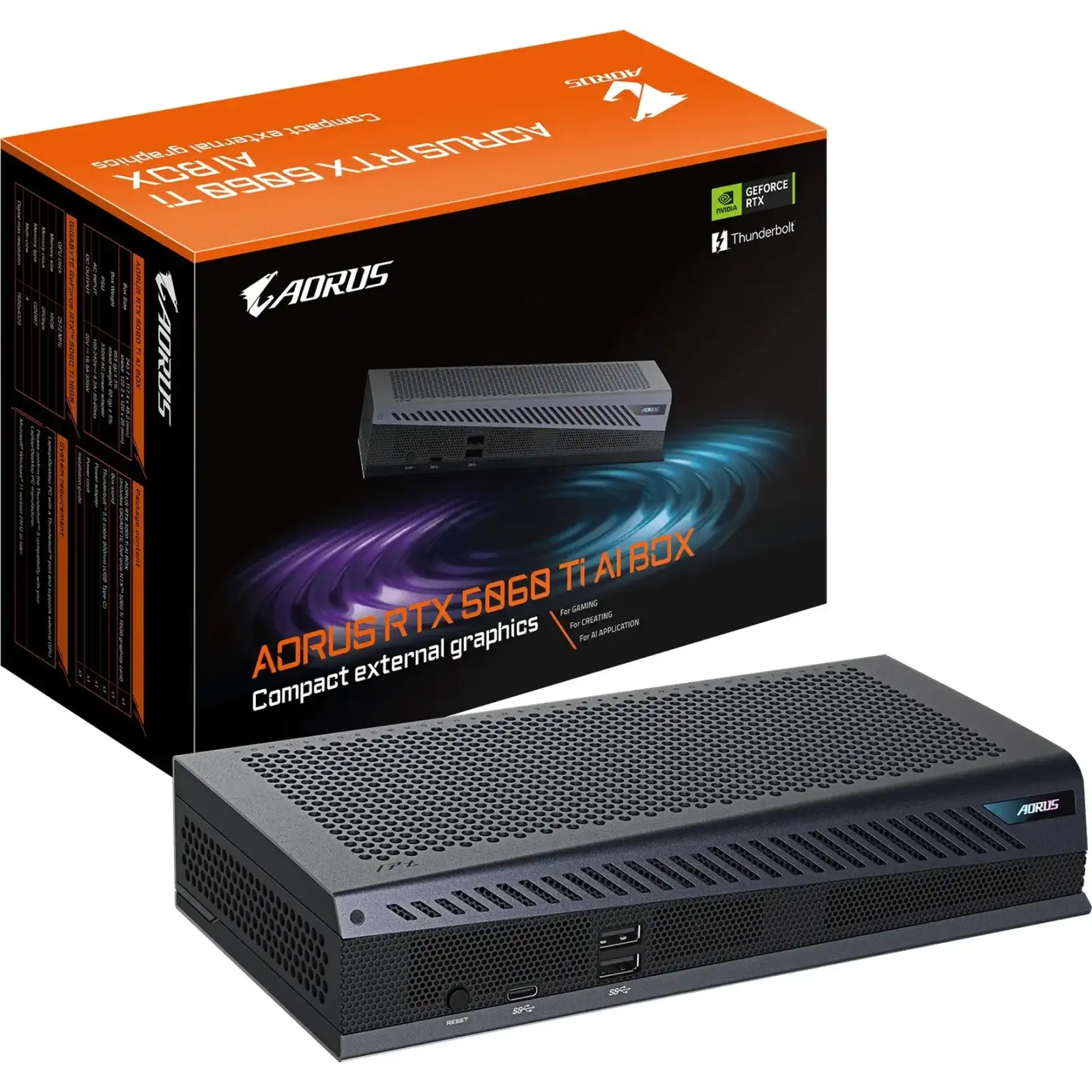 Видеокарта Gigabyte AORUS RTX 5060 Ti AI BOX (GV-N506TIXEB-16GD) UA