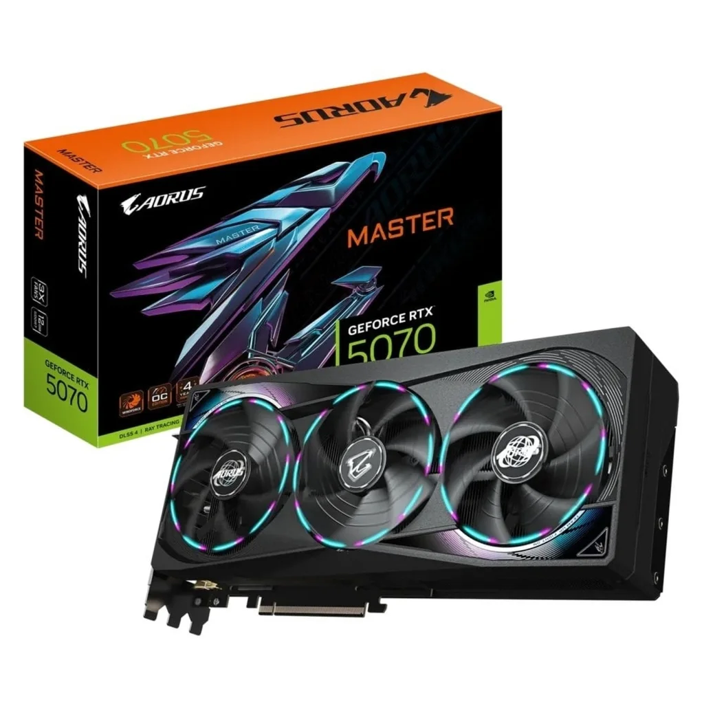 Відеокарта GIGABYTE AORUS GeForce RTX 5070 MASTER 12G (GV-N5070AORUS M-12GD)