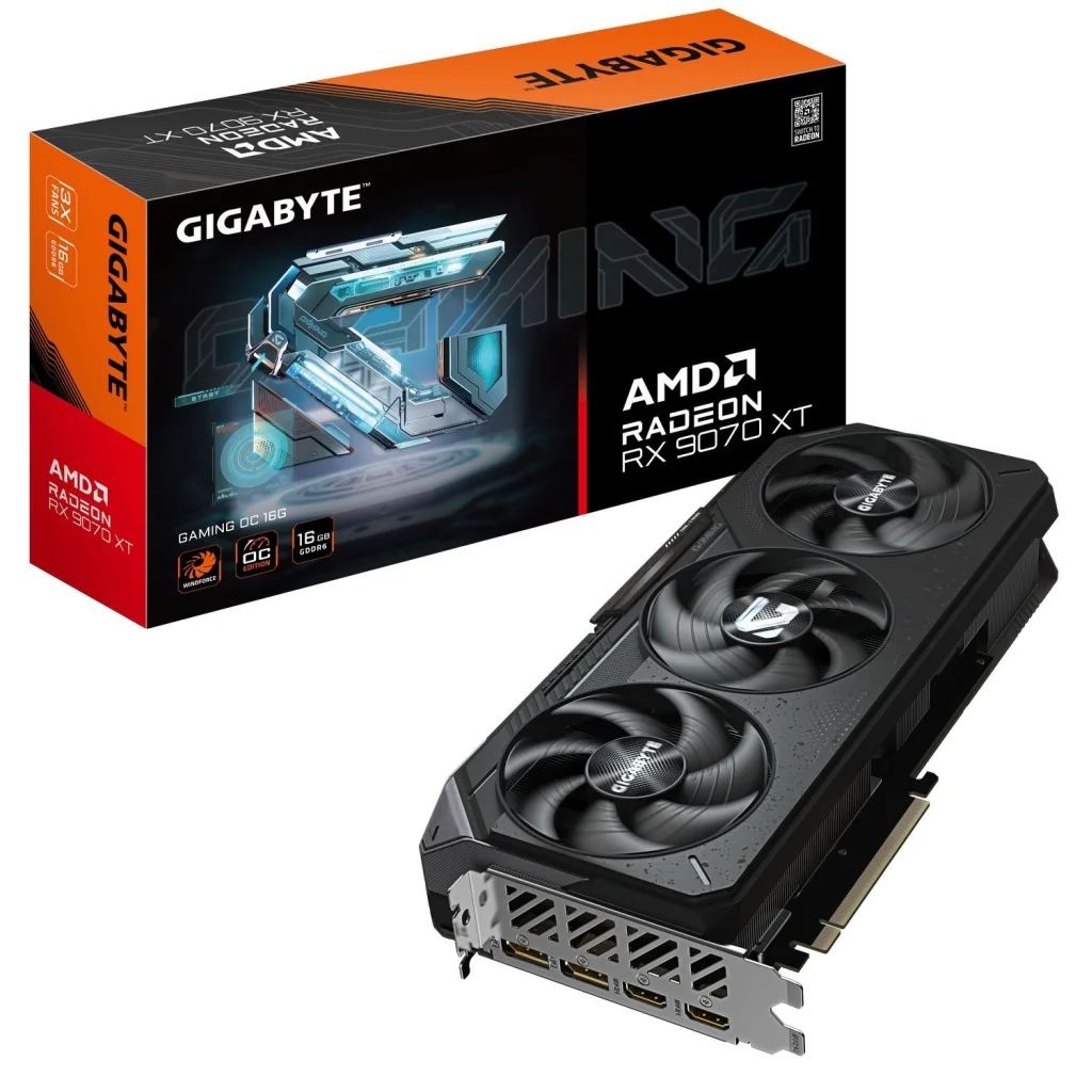 Видеокарта Gigabyte Radeon RX 9070 XT GAMING OC 16G (GV-R9070XTGAMING OC-16GD)