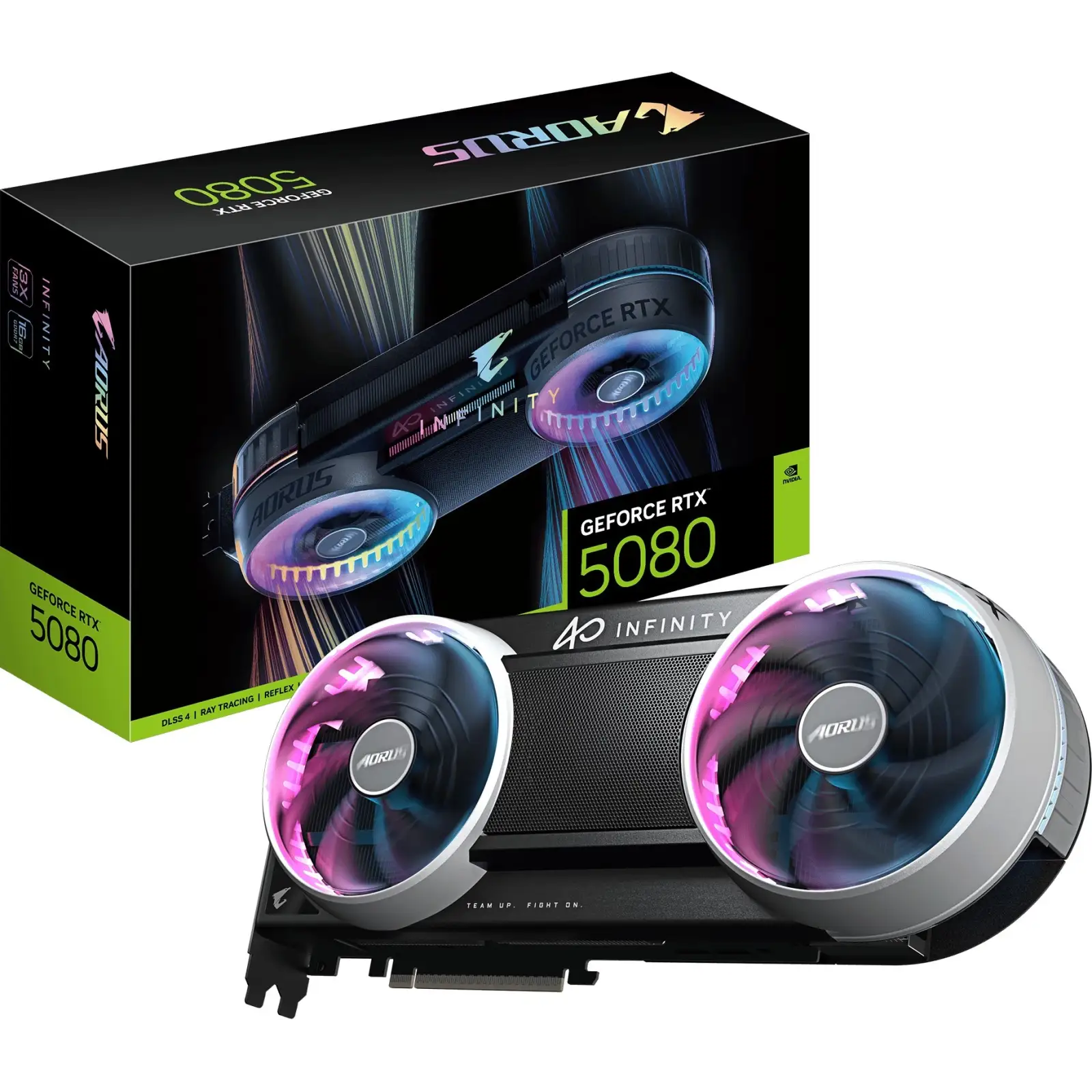 Видеокарта Gigabyte GeForce RTX 5080 16GB GDDR7 Aorus Infinity (GV-N5080AORUS IF-16GD) UA