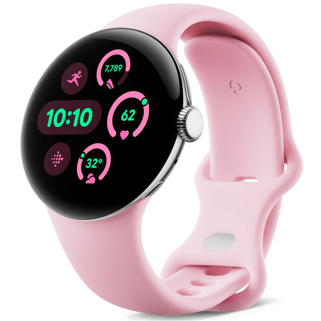 Смарт-годинник Google Pixel Watch 3 41mm WiFi Polished Silver Case / Rose Quartz Active Band