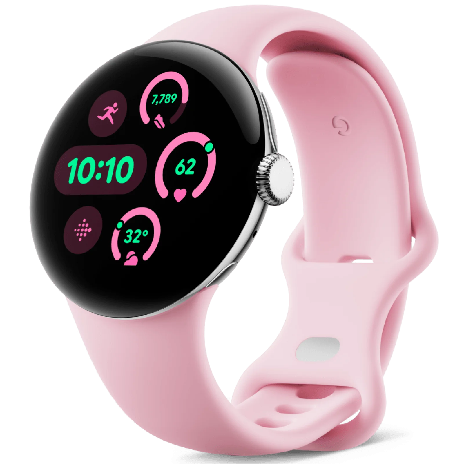 Смарт-годинник Google Pixel Watch 3 41mm LTE Polished Silver Case / Rose Quartz Active Band