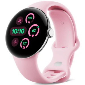 Смарт-годинник Google Pixel Watch 3 41mm LTE Polished Silver Case / Rose Quartz Active Band