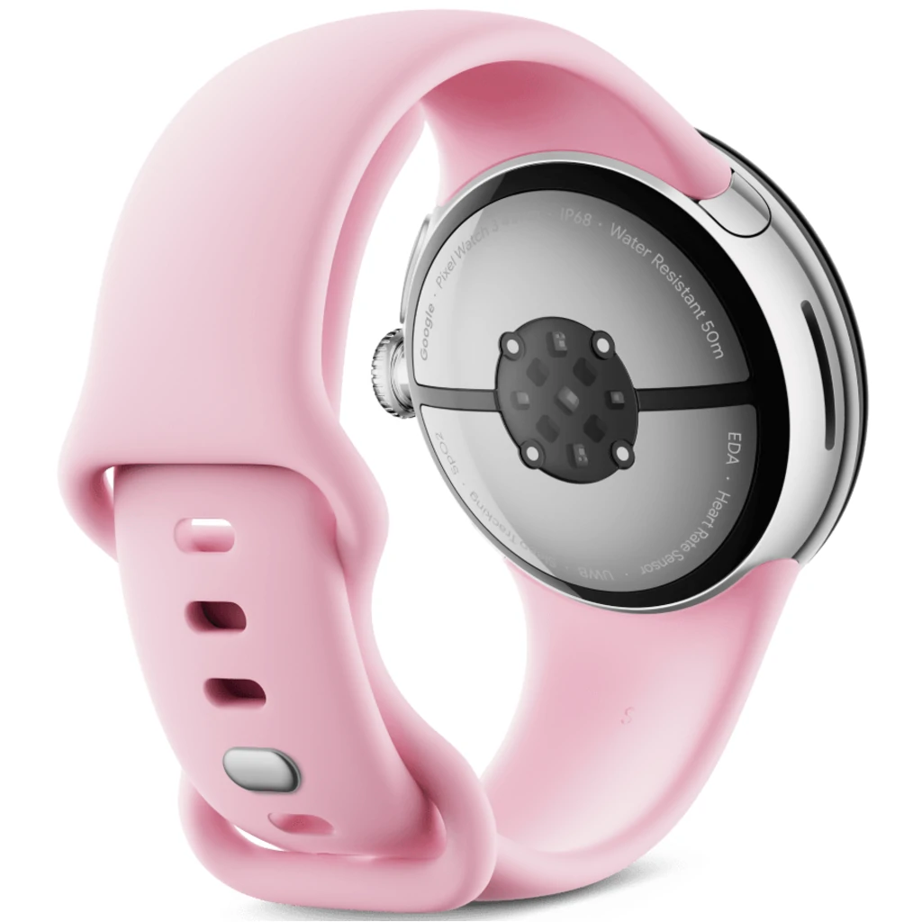 Смарт-годинник Google Pixel Watch 3 41mm WiFi Polished Silver Case / Rose Quartz Active Band