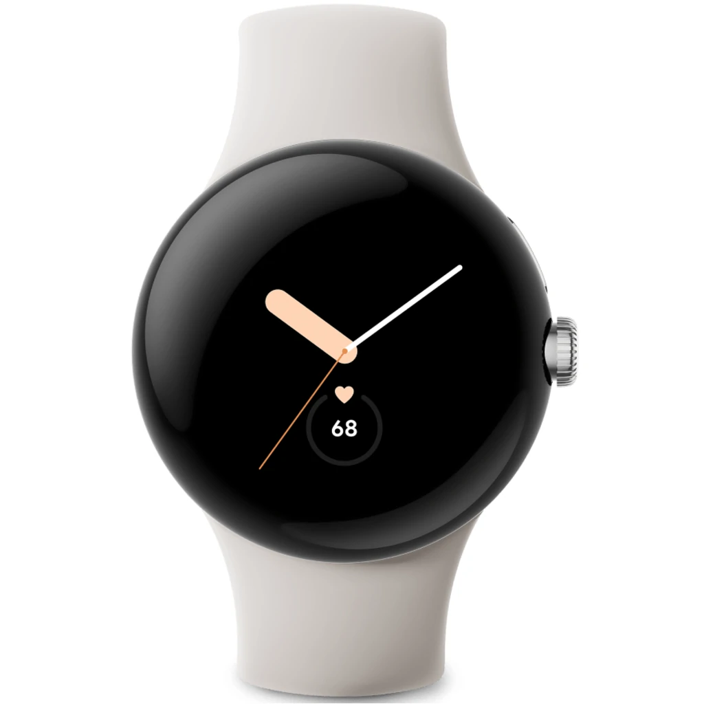 Смарт-часы Google Pixel Watch LTE Polished Silver Case / Chalk Active Band