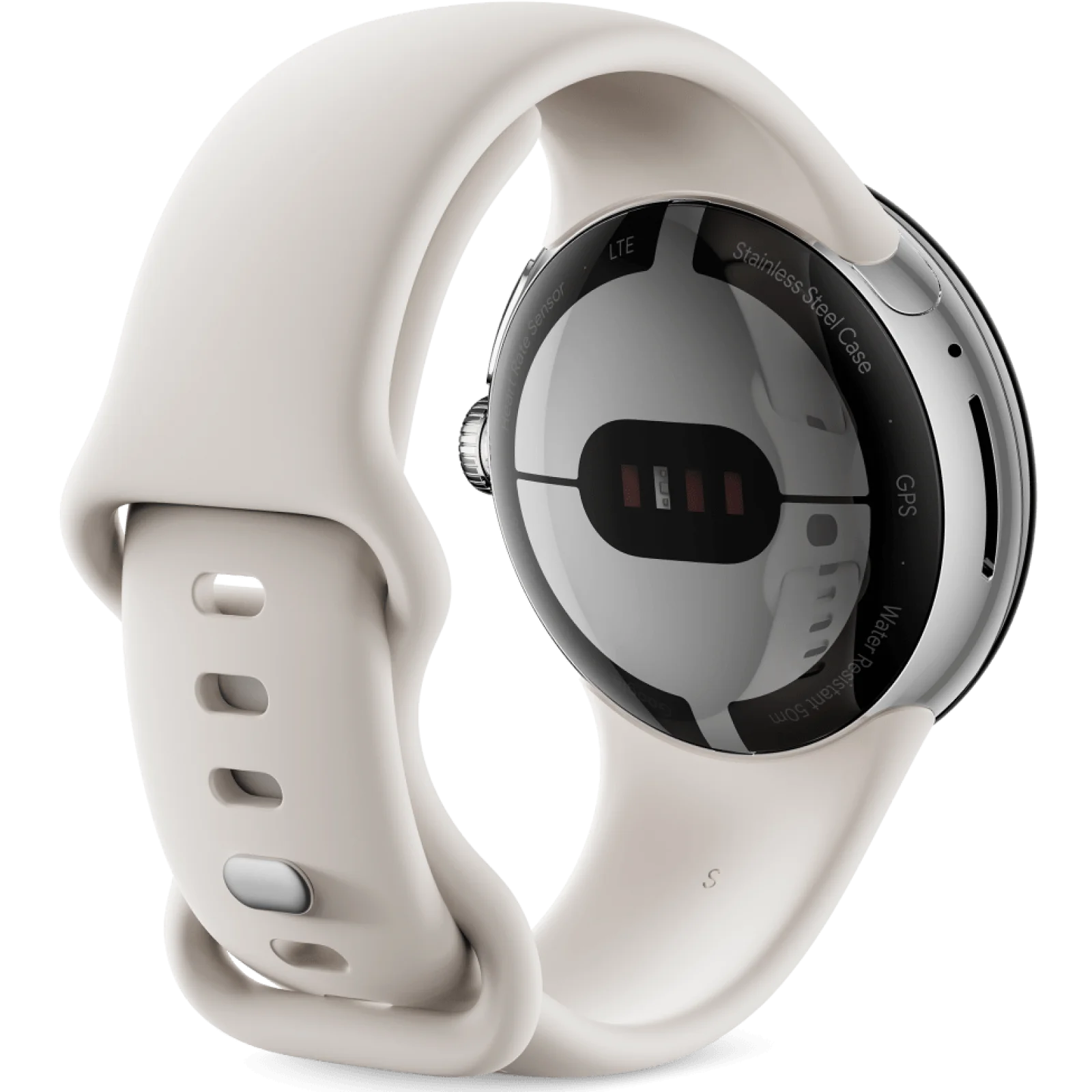 Смарт-годинник Google Pixel Watch LTE Polished Silver Case / Chalk Active Band