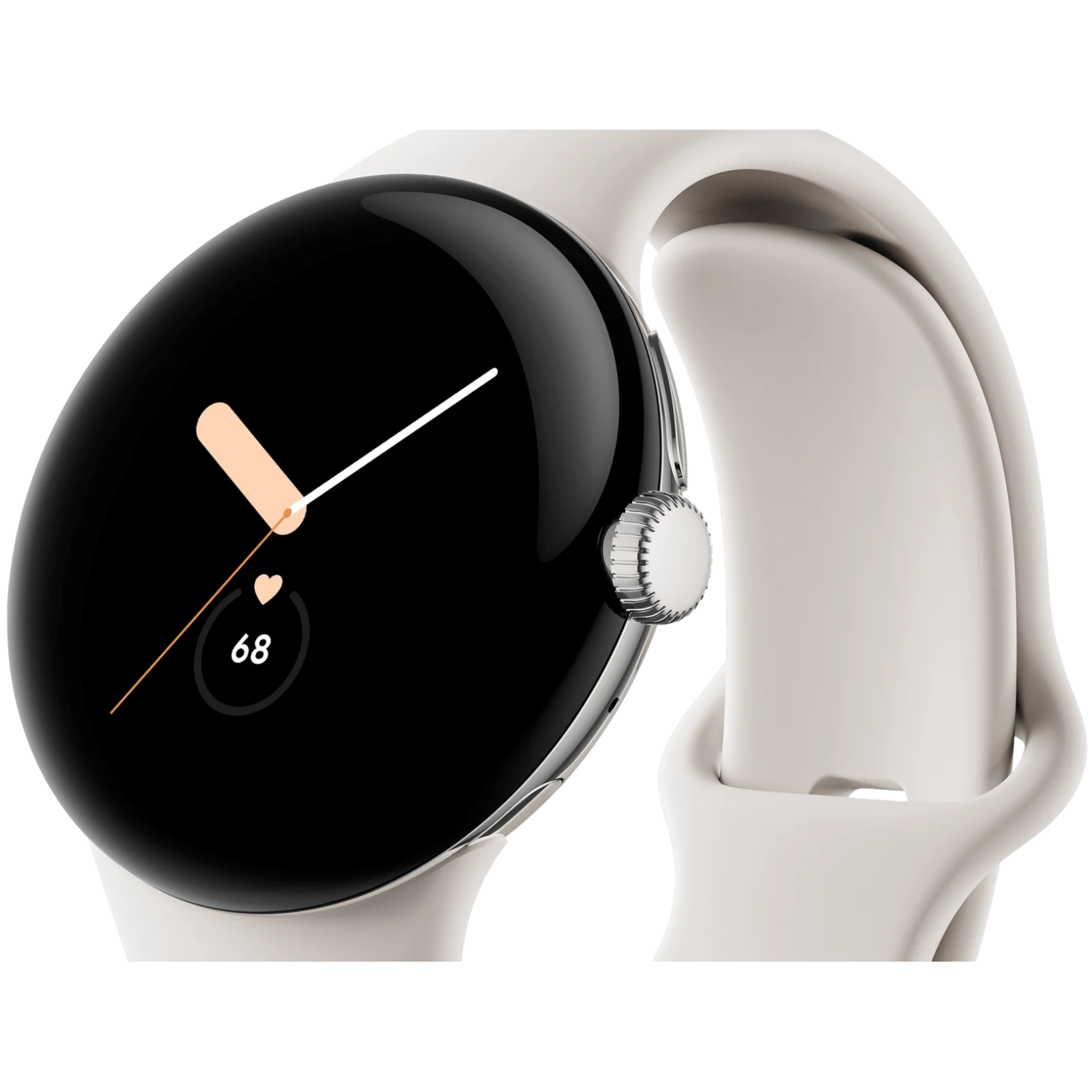 Смарт-годинник Google Pixel Watch LTE Polished Silver Case / Chalk Active Band