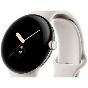 Смарт-часы Google Pixel Watch LTE Polished Silver Case / Chalk Active Band