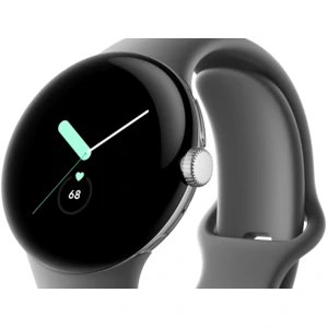 Смарт-годинник Google Pixel Watch WiFi Polished Silver Case / Charcoal Active Band