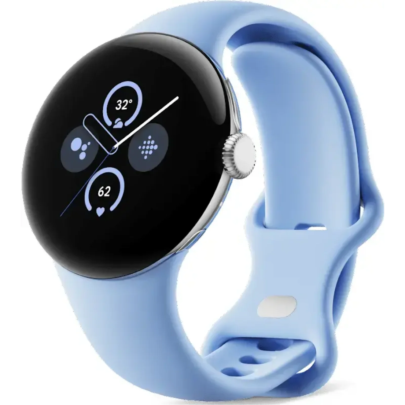Смарт-годинник Google Pixel Watch 2 WiFi Polished Silver Case / Bay Active Band