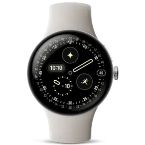 Смарт-часы Google Pixel Watch 4 41mm Wi-Fi Matte Polished Silver Case / Porcelain Active Band