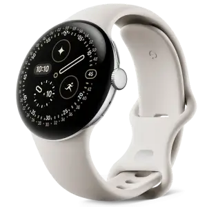 Смарт-часы Google Pixel Watch 4 41mm LTE Polished Silver Aluminum Case / Porcelain Active Band