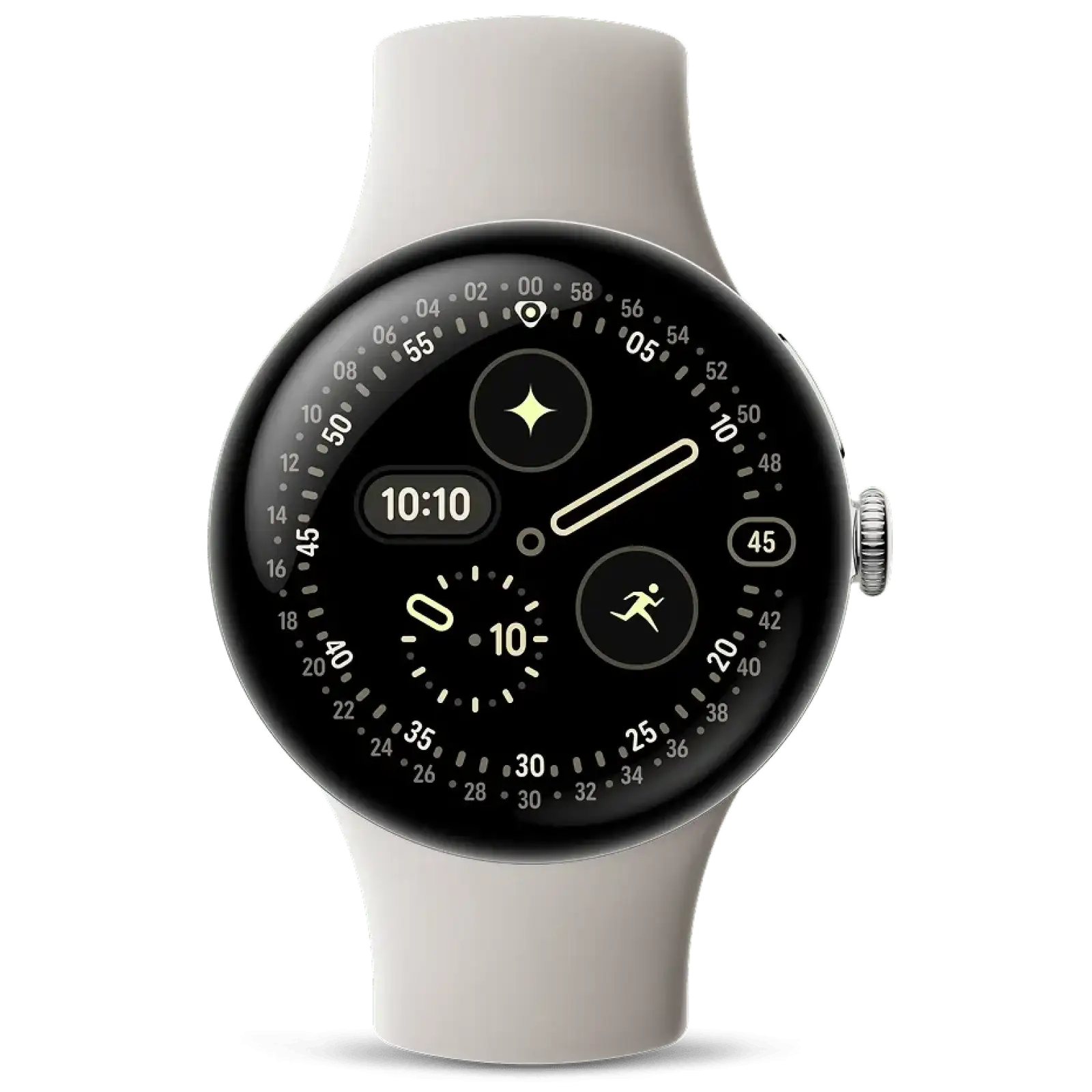 Смарт-часы Google Pixel Watch 4 41mm LTE Polished Silver Aluminum Case / Porcelain Active Band