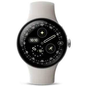 Смарт-часы Google Pixel Watch 4 41mm LTE Polished Silver Aluminum Case / Porcelain Active Band