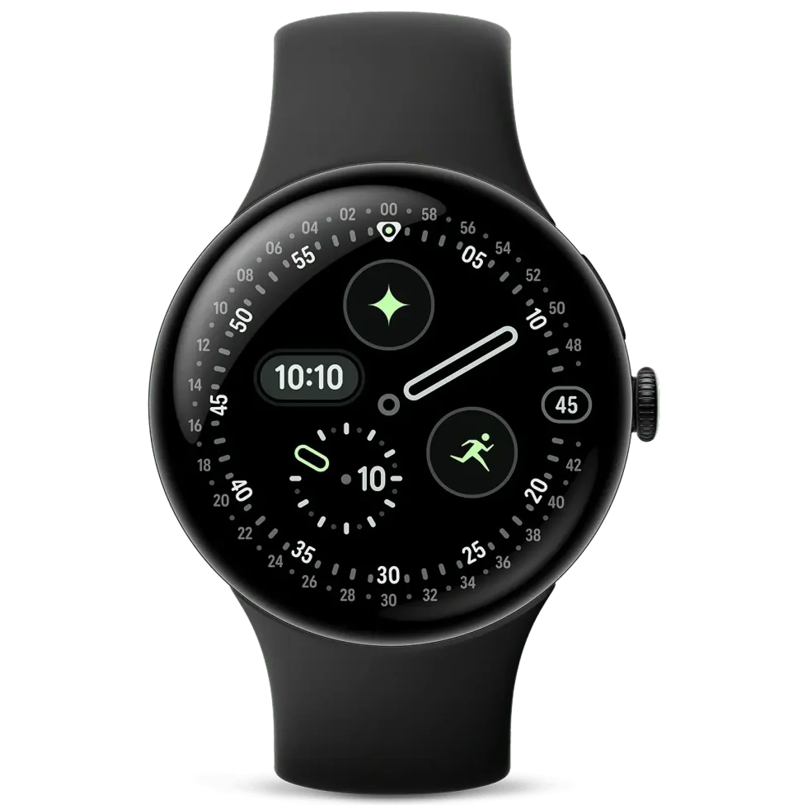 Смарт-годинник Google Pixel Watch 4 45mm WiFi Matte Black Case / Obsidian Active Band