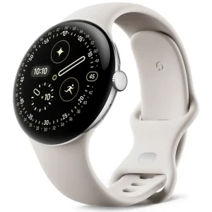 Смарт-годинник Google Pixel Watch 4 45mm LTE Polished Silver Case / Porcelain Active Band
