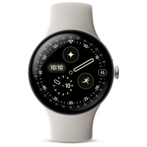 Смарт-годинник Google Pixel Watch 4 45mm LTE Polished Silver Case / Porcelain Active Band