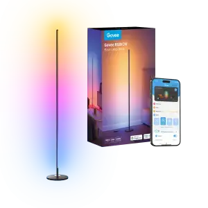 Торшер розумний Govee H6076 RGBICW Smart Corner Floor Lamp Чорний, H6076311