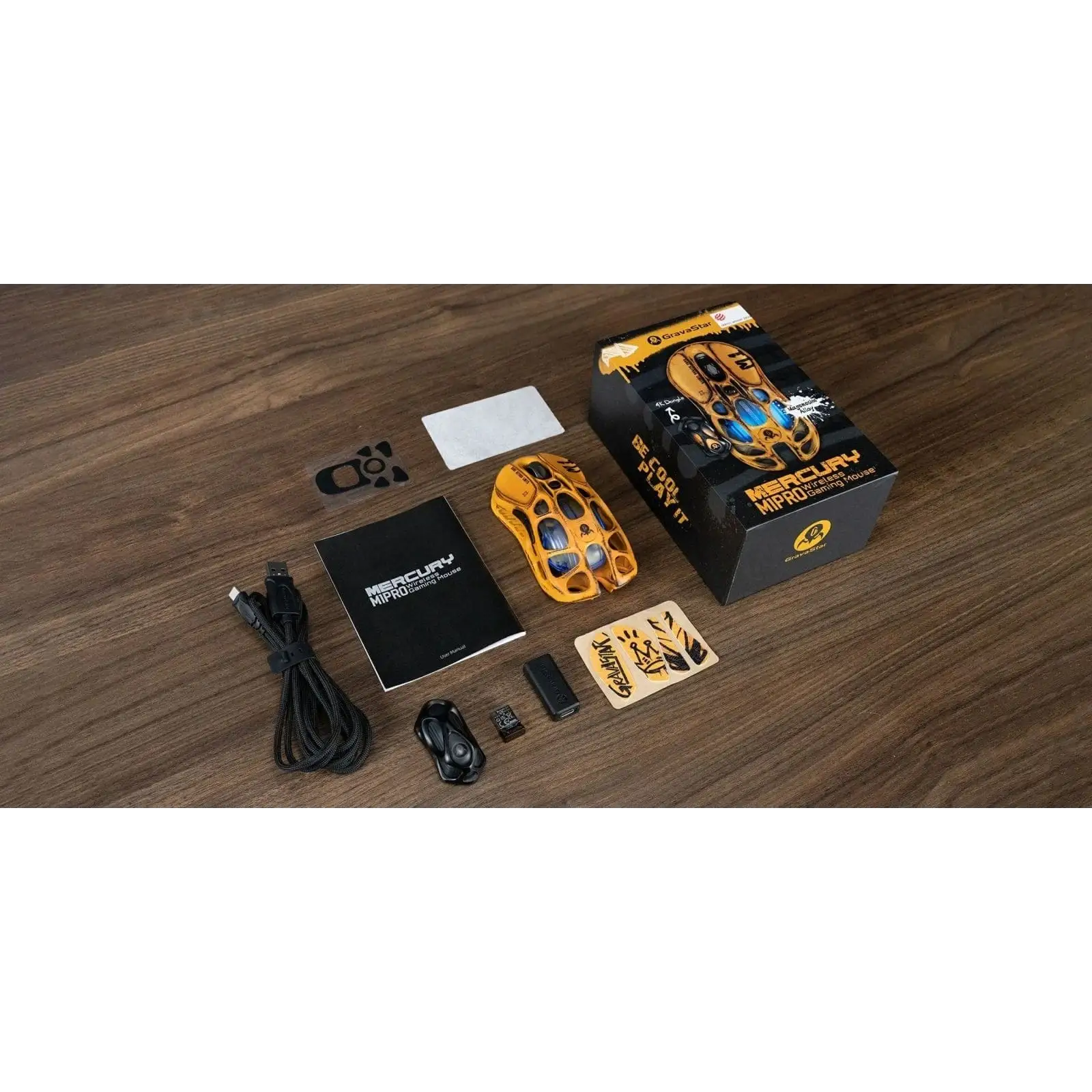 Миша GravaStar Mercury M1 Pro Battle-Worn Yellow (GSM1PRO_YLW) UA