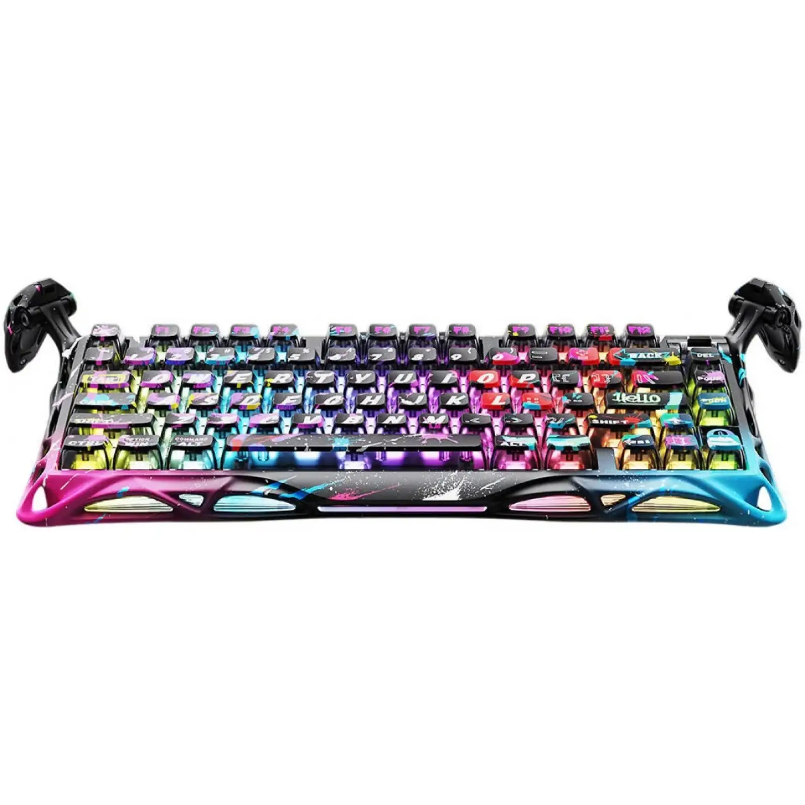 Клавиатура GravaStar Mercury V75 Pro Magnetic Jade Gaming Neon Graffiti (GSV75PRO_U_CG_BLK) UA
