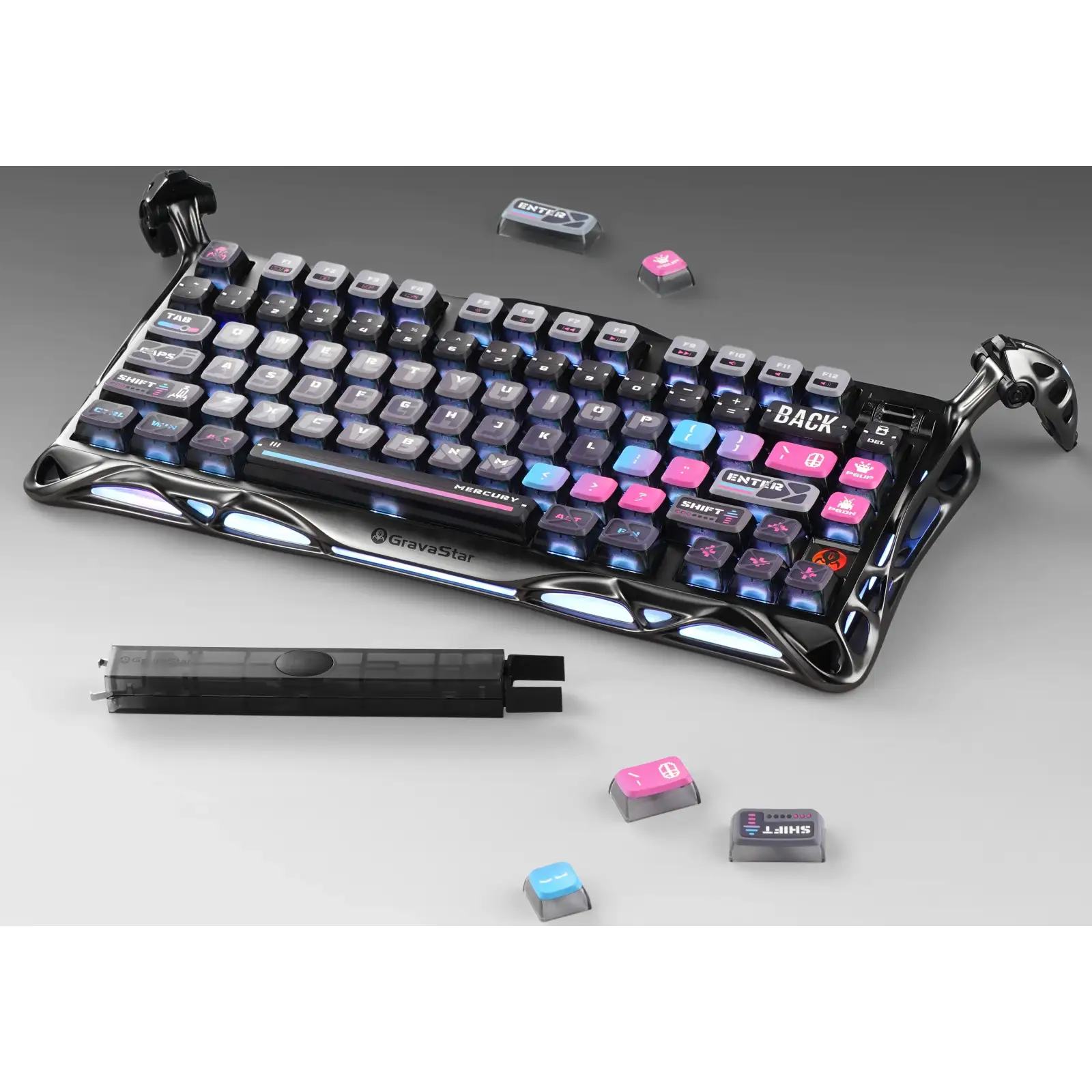 Клавиатура механическая Gravastar Mercury K1 Pro TKL Cyberpunk (GSK1PRO_CBLK) UA