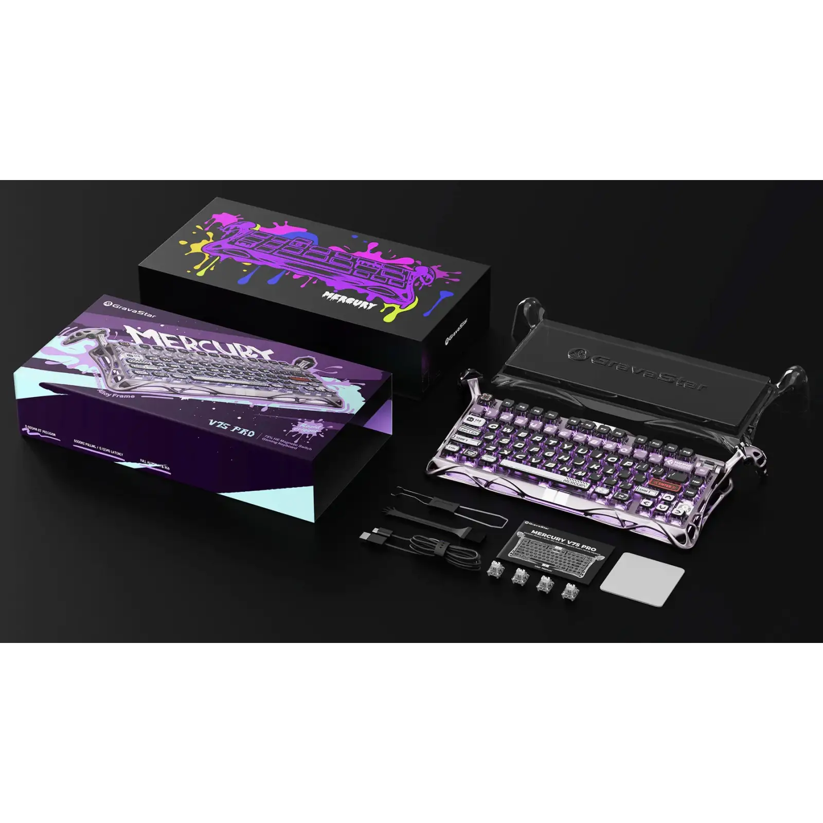 Клавиатура GravaStar Mercury V75 Pro Iron Purple (GSV75PRO_PL) UA