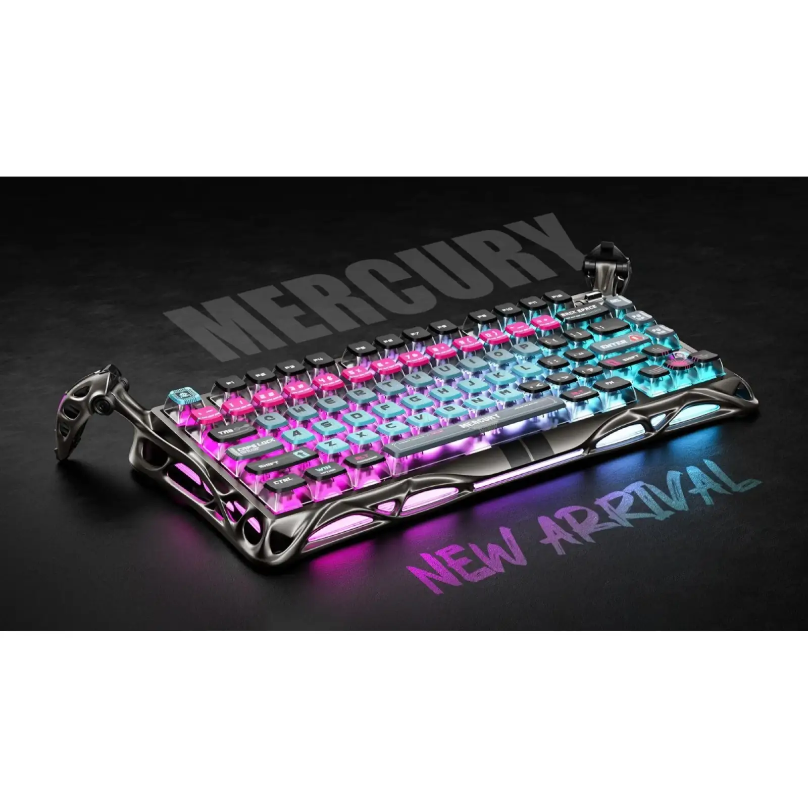 Клавиатура GravaStar Mercury V75 Pro Magnetic Jade Gaming Cyberpunk (GSV75PRO_U_RM_EGRY) UA