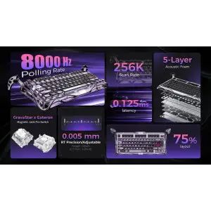 Клавиатура GravaStar Mercury V75 Pro Iron Purple (GSV75PRO_PL) UA