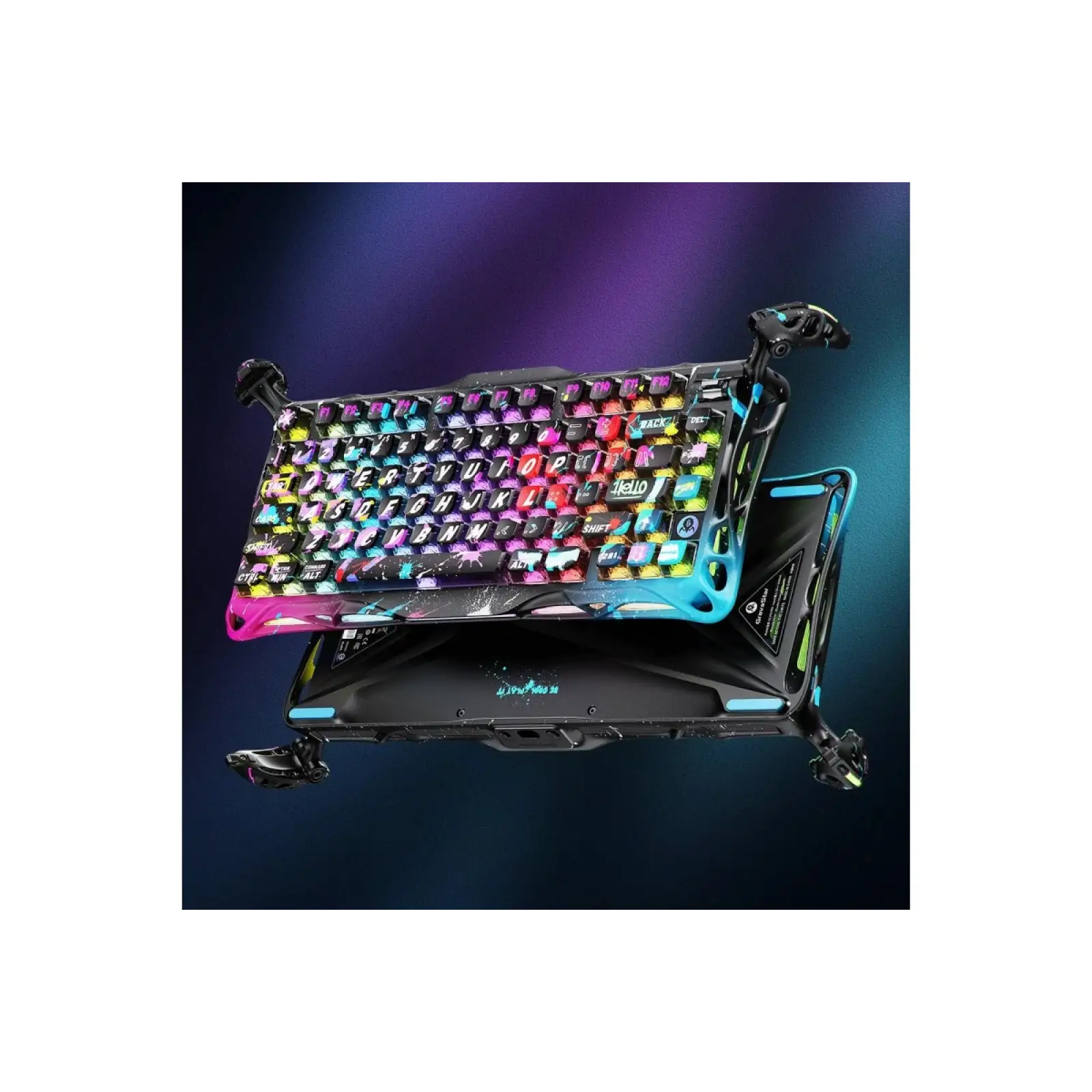 Клавиатура GravaStar Mercury V75 Pro Magnetic Jade Gaming Neon Graffiti (GSV75PRO_U_CG_BLK) UA