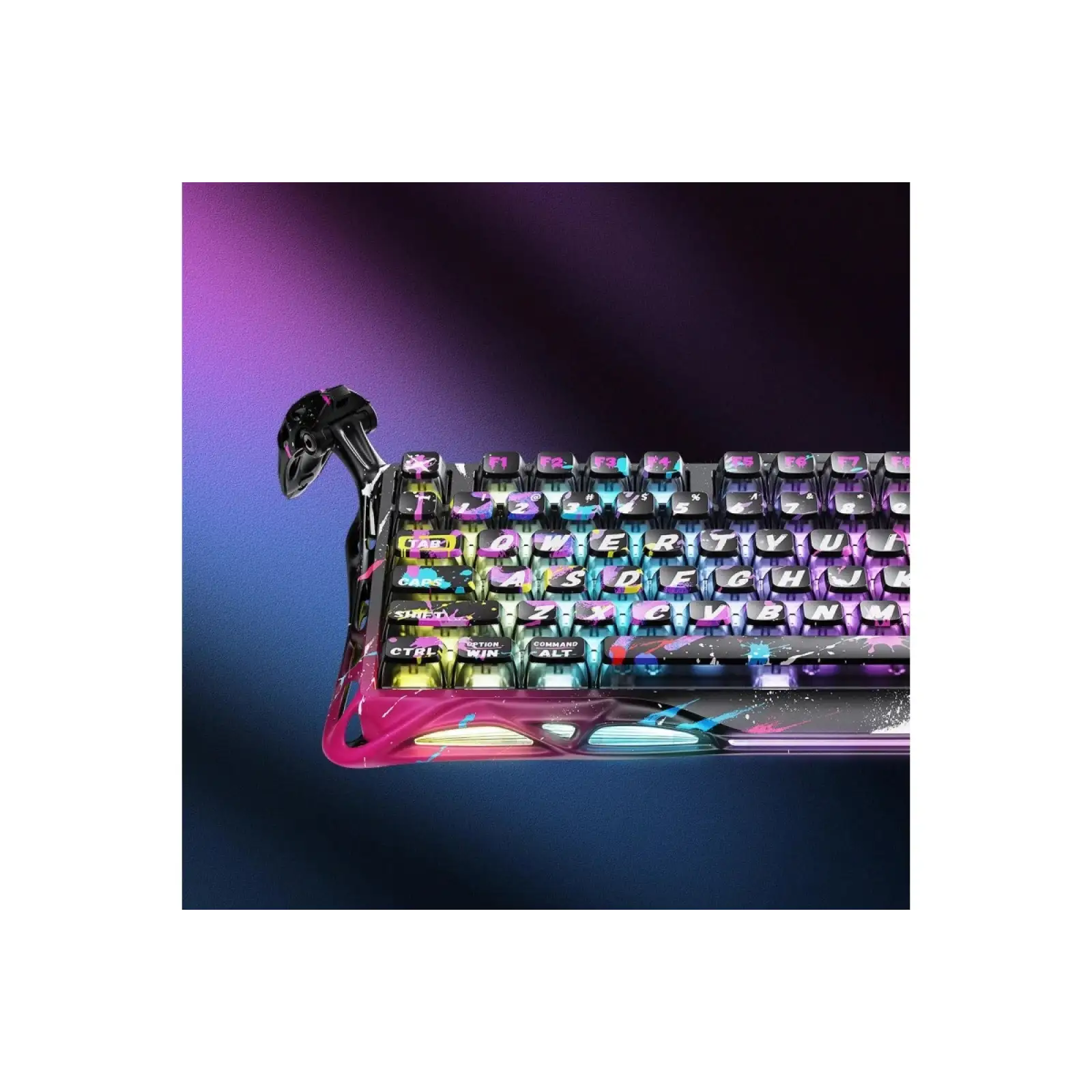 Клавиатура GravaStar Mercury V75 Pro Magnetic Jade Gaming Neon Graffiti (GSV75PRO_U_CG_BLK) UA