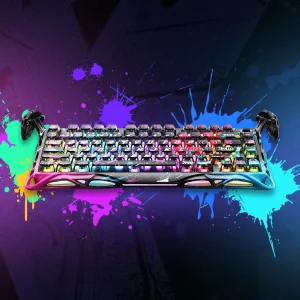 Клавиатура GravaStar Mercury V75 Pro Magnetic Jade Gaming Neon Graffiti (GS_V75_PRO_CG_BLK) UA
