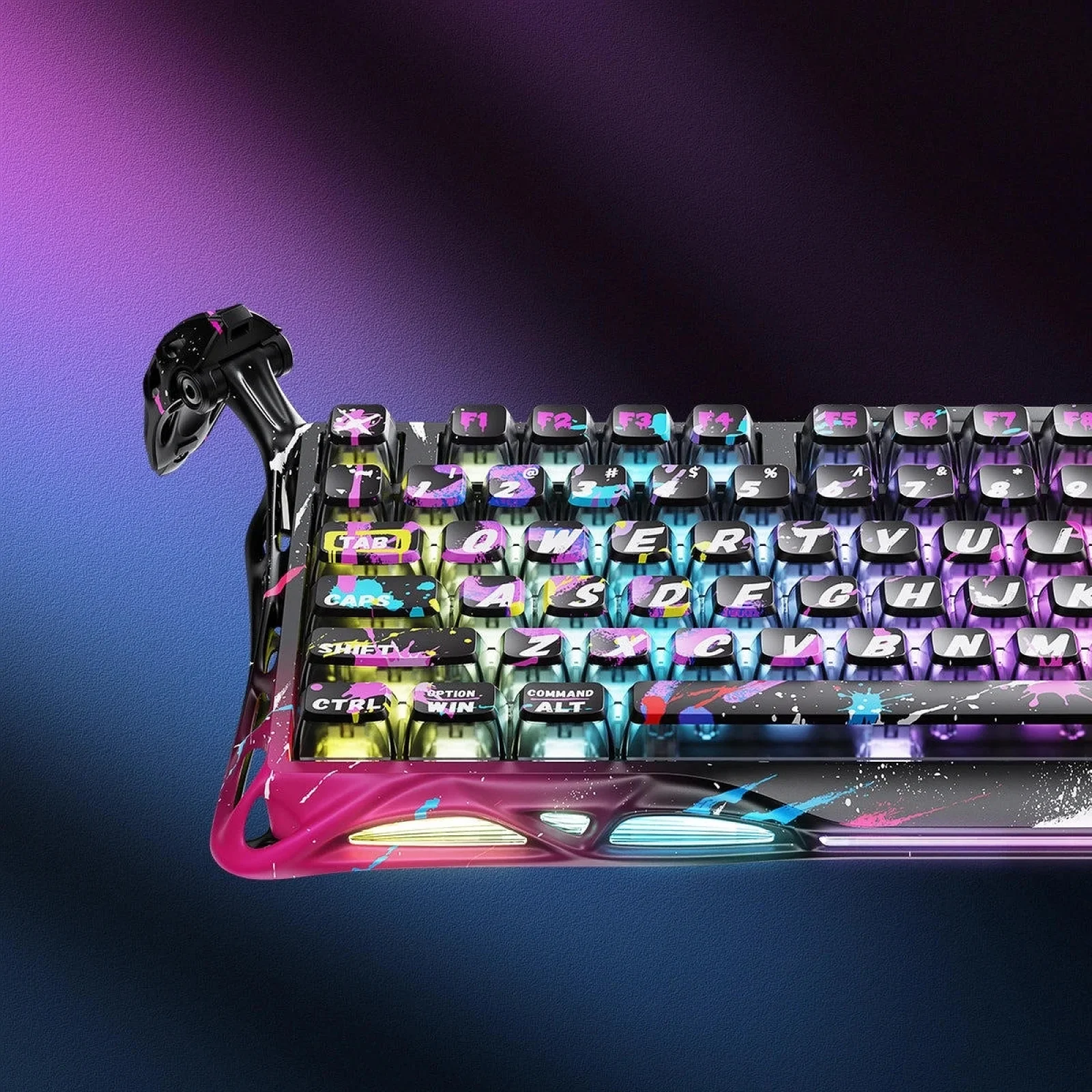 Клавиатура GravaStar Mercury V75 Pro Magnetic Jade Gaming Neon Graffiti (GS_V75_PRO_CG_BLK) UA