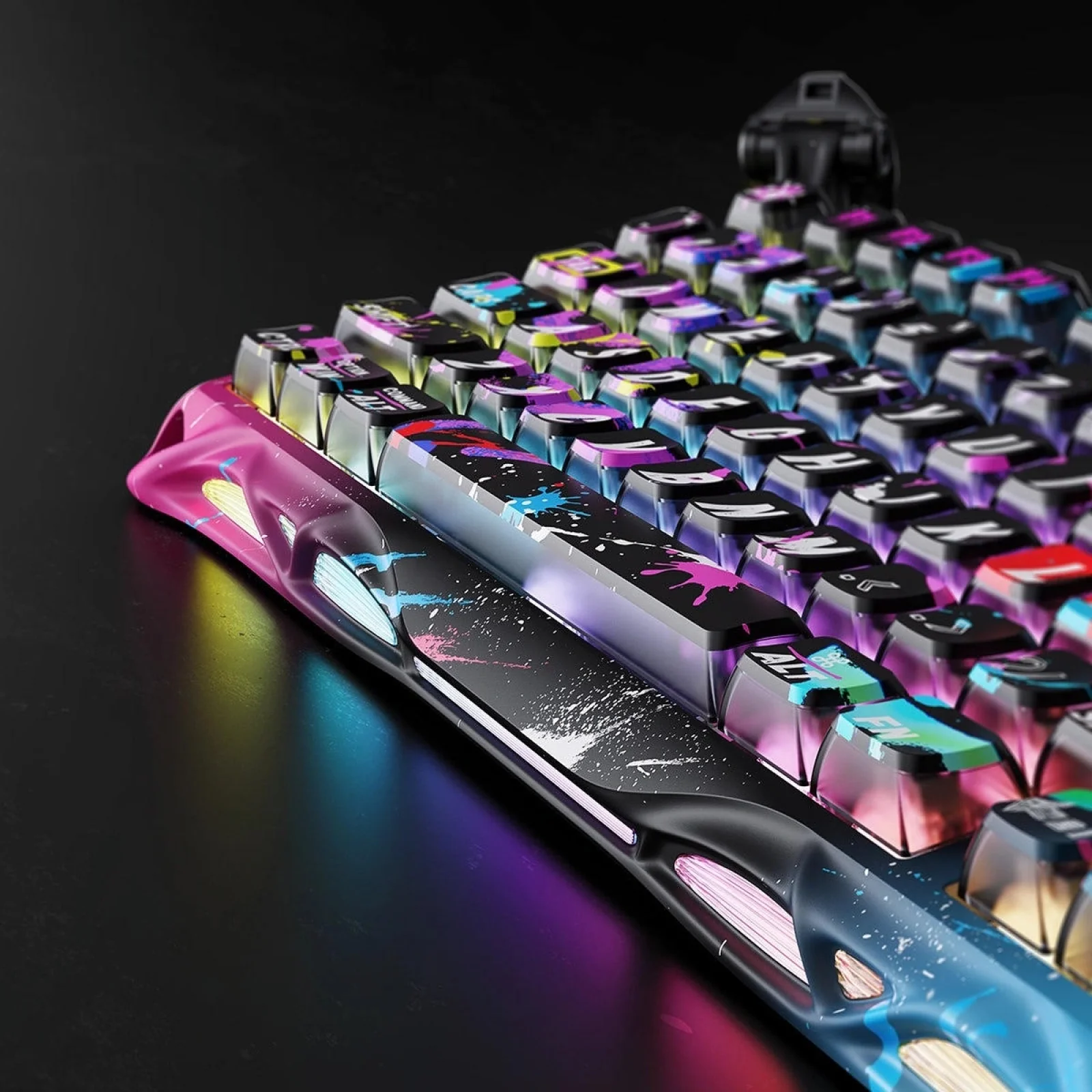 Клавиатура GravaStar Mercury V75 Pro Magnetic Jade Gaming Neon Graffiti (GS_V75_PRO_CG_BLK) UA