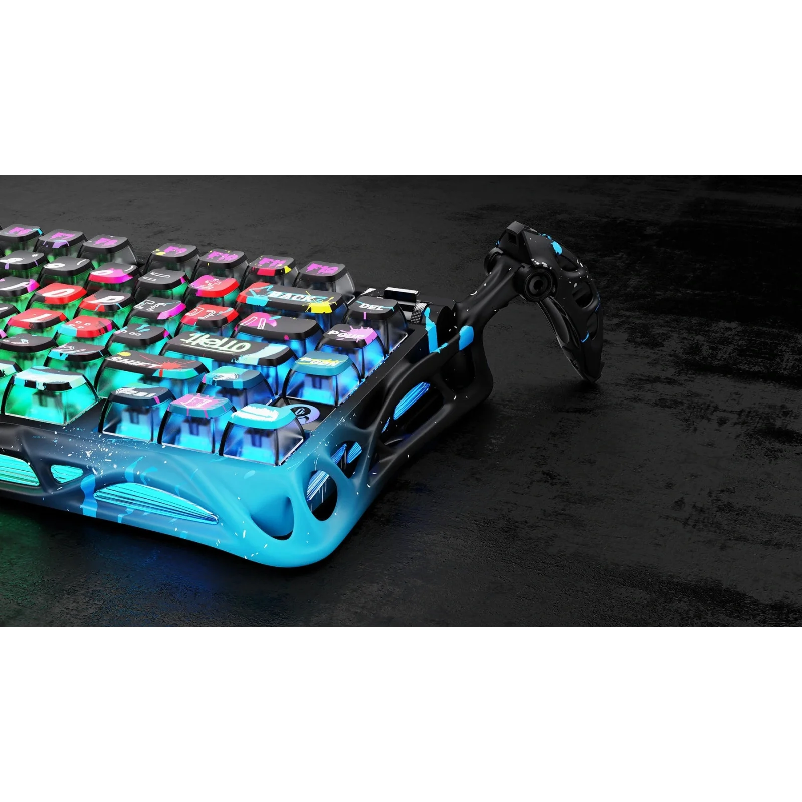 Клавиатура GravaStar Mercury V75 Pro Magnetic Jade Gaming Neon Graffiti (GS_V75_PRO_CG_BLK) UA